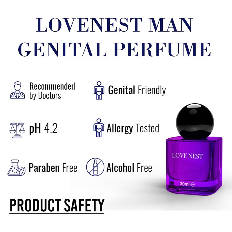 MARQUEENSBEAUTY Lovenest Men's Masculine Fragrance, Hydrating, pH Balanced, Odor Protection & Vitality, Postbiotic Formula for Daily Care, 1 Fl oz(30 mL)
