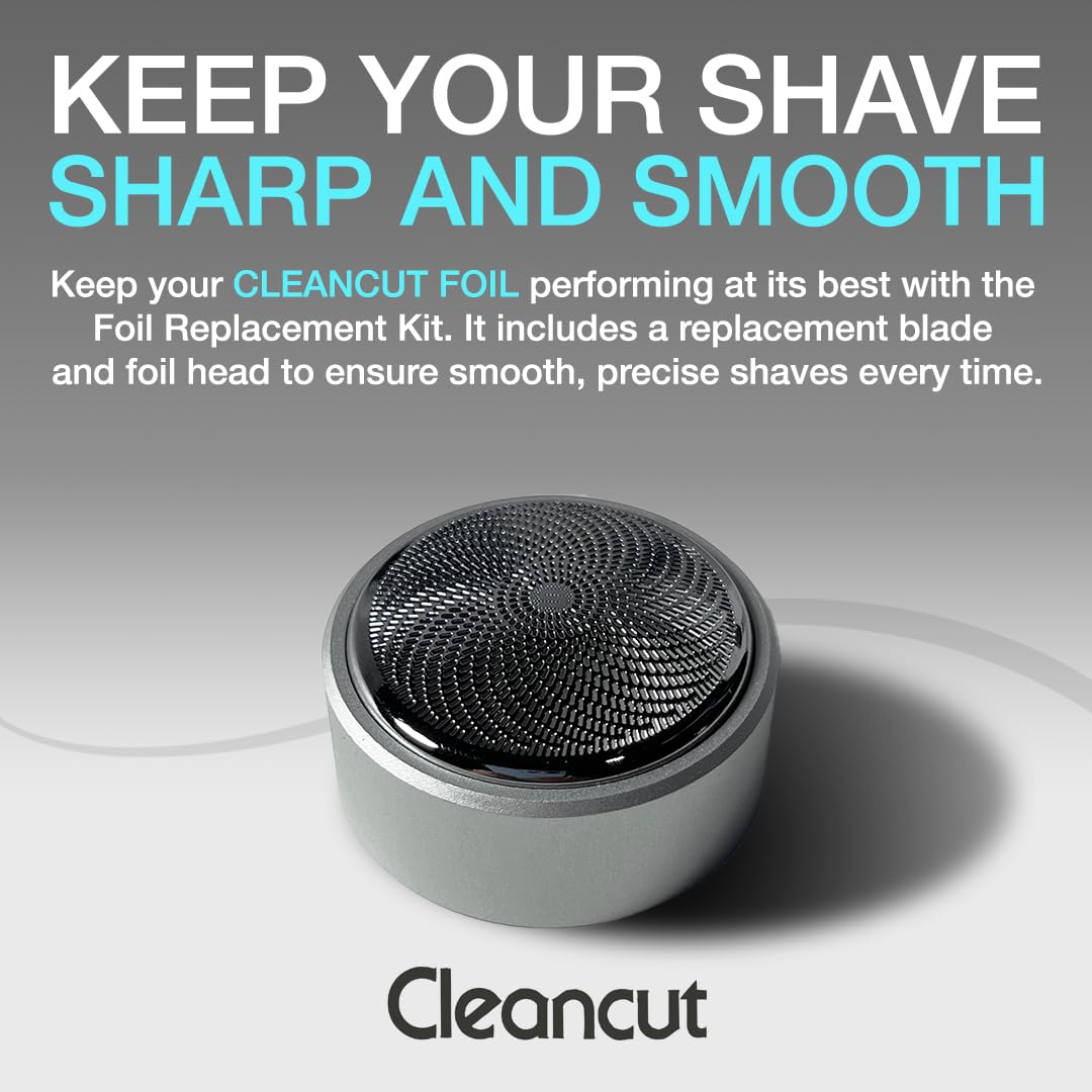 Replacement Kit for Cleancut ES412 Personal Shaver - Blade and Foil Head Replacement for Precision Shaving - Includes New Blade, Foil & Cap - Made in Japan, Easy to Install