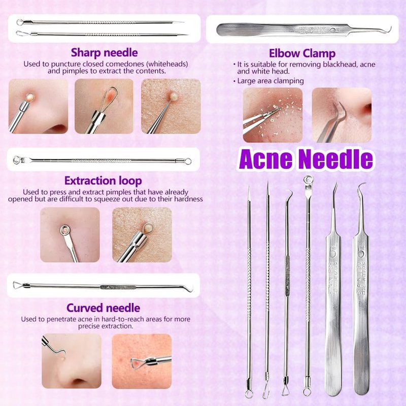 Blackhead Remover Vacuum - Pore Extractor with 3 Suction Levels & 5 Heads | Deep Cleansing Tool for Nose & T-Zone