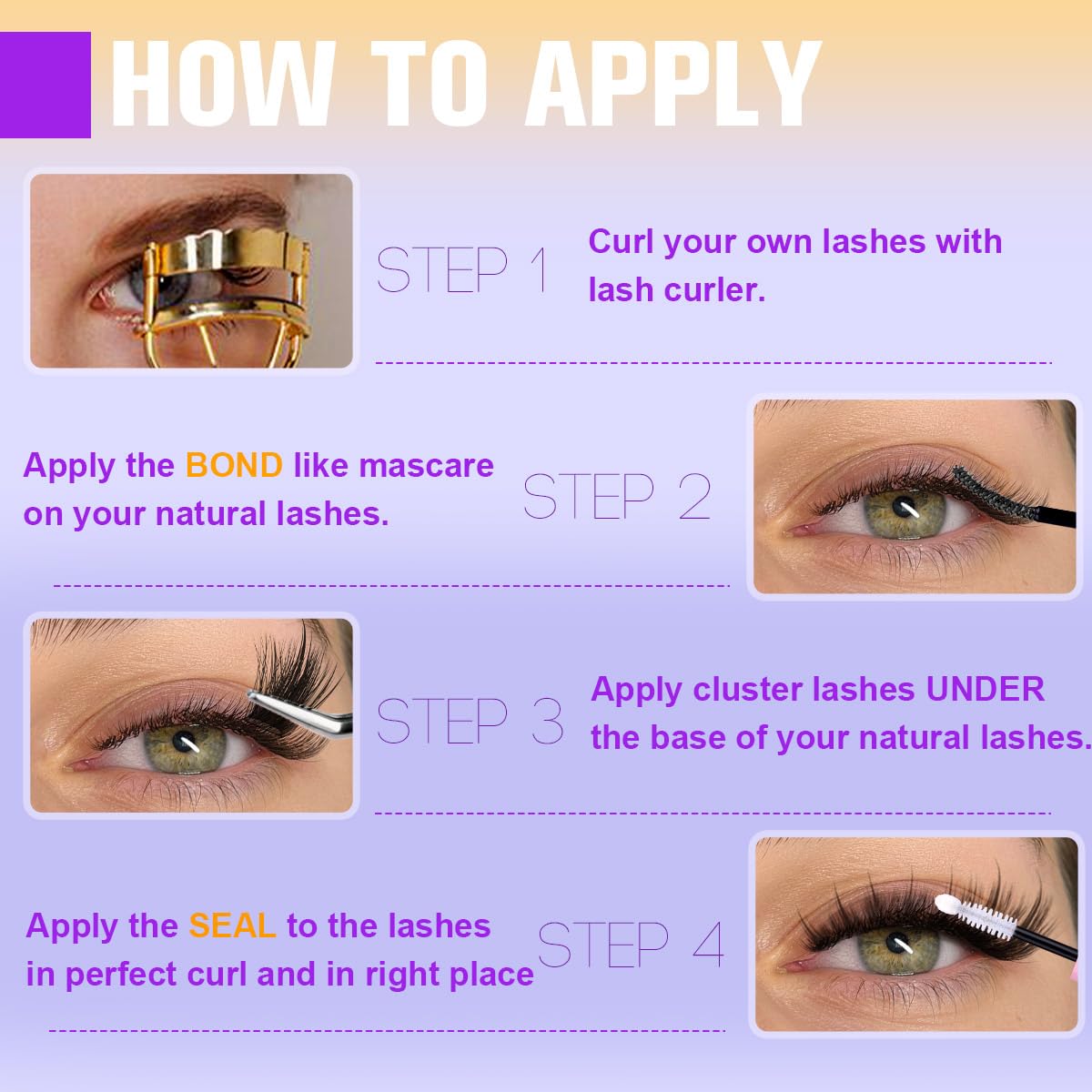 Lash Clusters with Spikes - 12-20mm Wispy Fluffy DIY Eyelash Extensions | 216pcs Individual Lashes