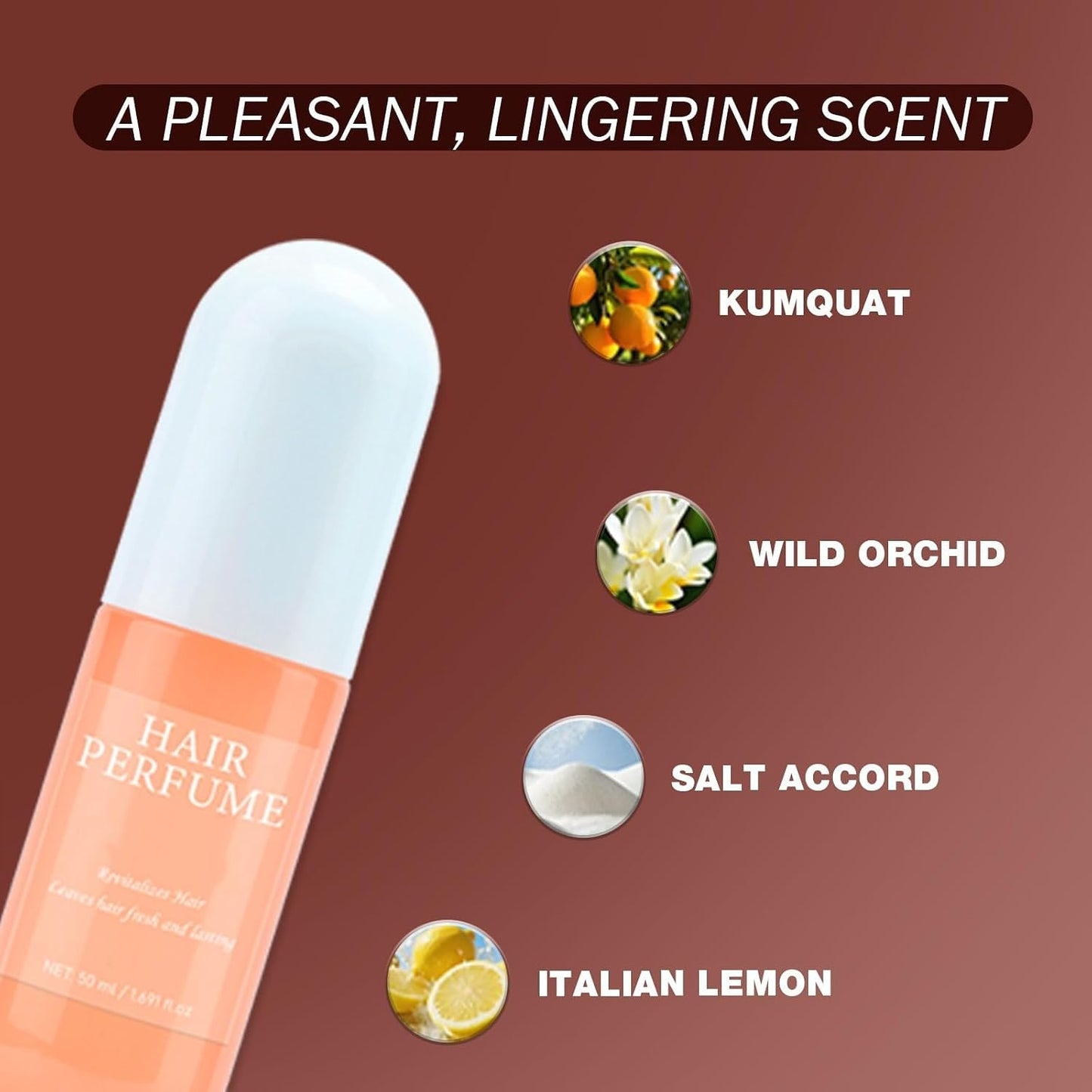 Lanthome Hair Perfume for Women - Deodorizing Hair Spray & Body Mist | Woody Aquatic Scent - 50mL