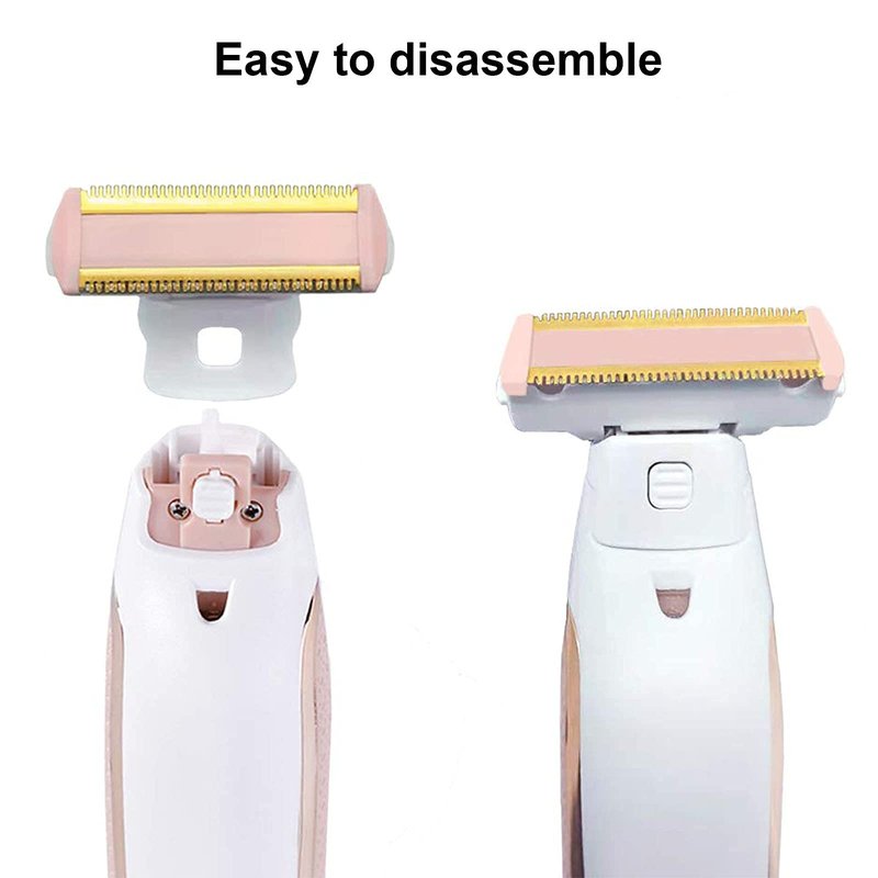 6PCS LinMei Razor Replacement Heads Compatible for Finishing Touch Flawless Body Rechargeable Ladies Shaver and Trimmer with 2 Cleaning Brush