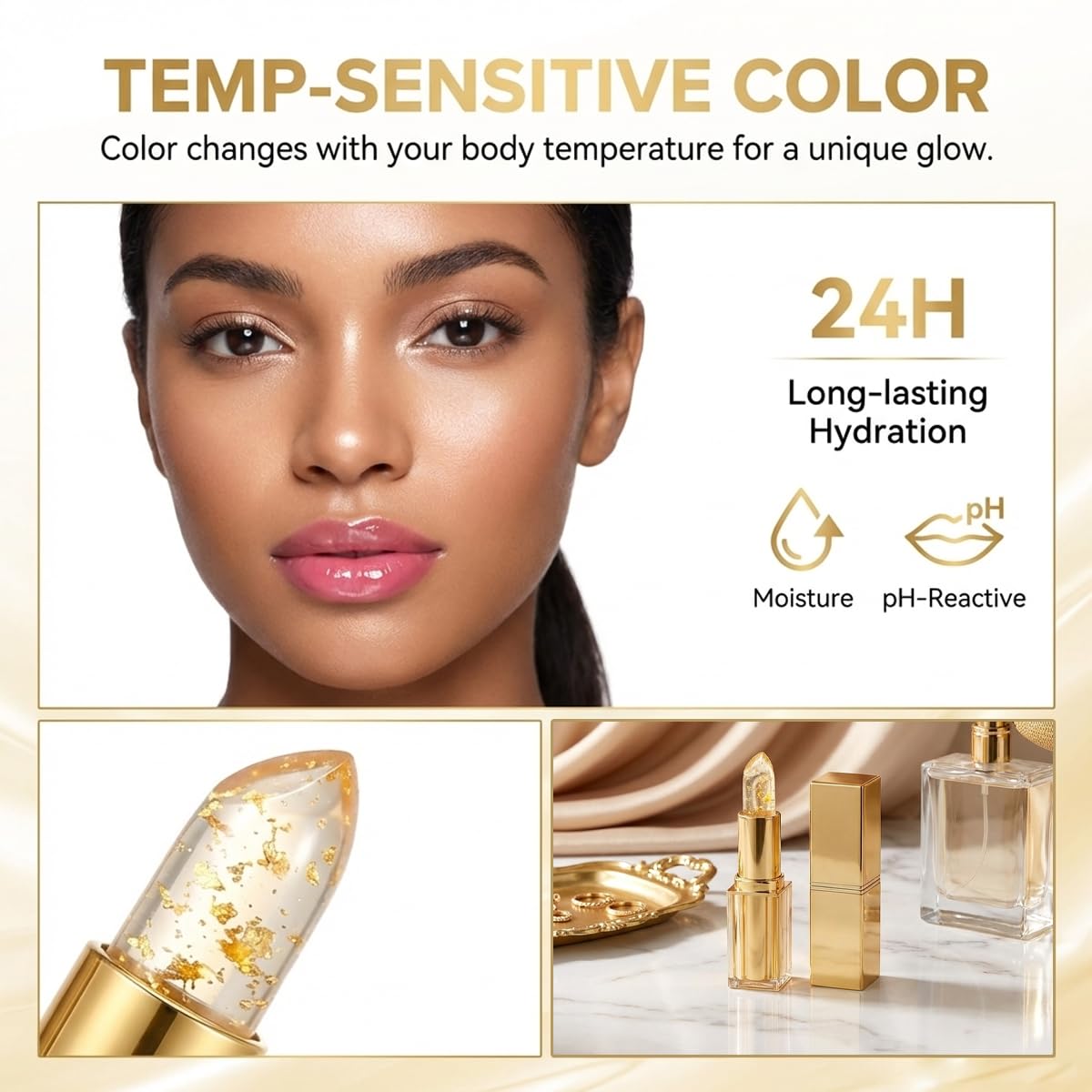 XQMVCO Areliaa lipstick, Areliaa Skin-Adaptive Lipstick, PH Lipsticks Color Changing, Long Lasting Moisturizing Tinted Lip Balm, Lipsticks for Older Women(2-Pack)