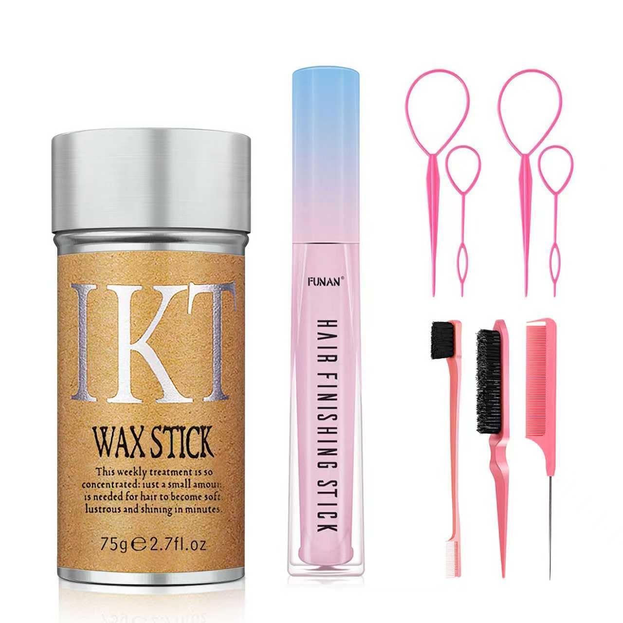 Hair Finishing Stick - Flyaway Tamer & Edge Control Wand for Women | Non-Greasy, Travel Size 2 Pack