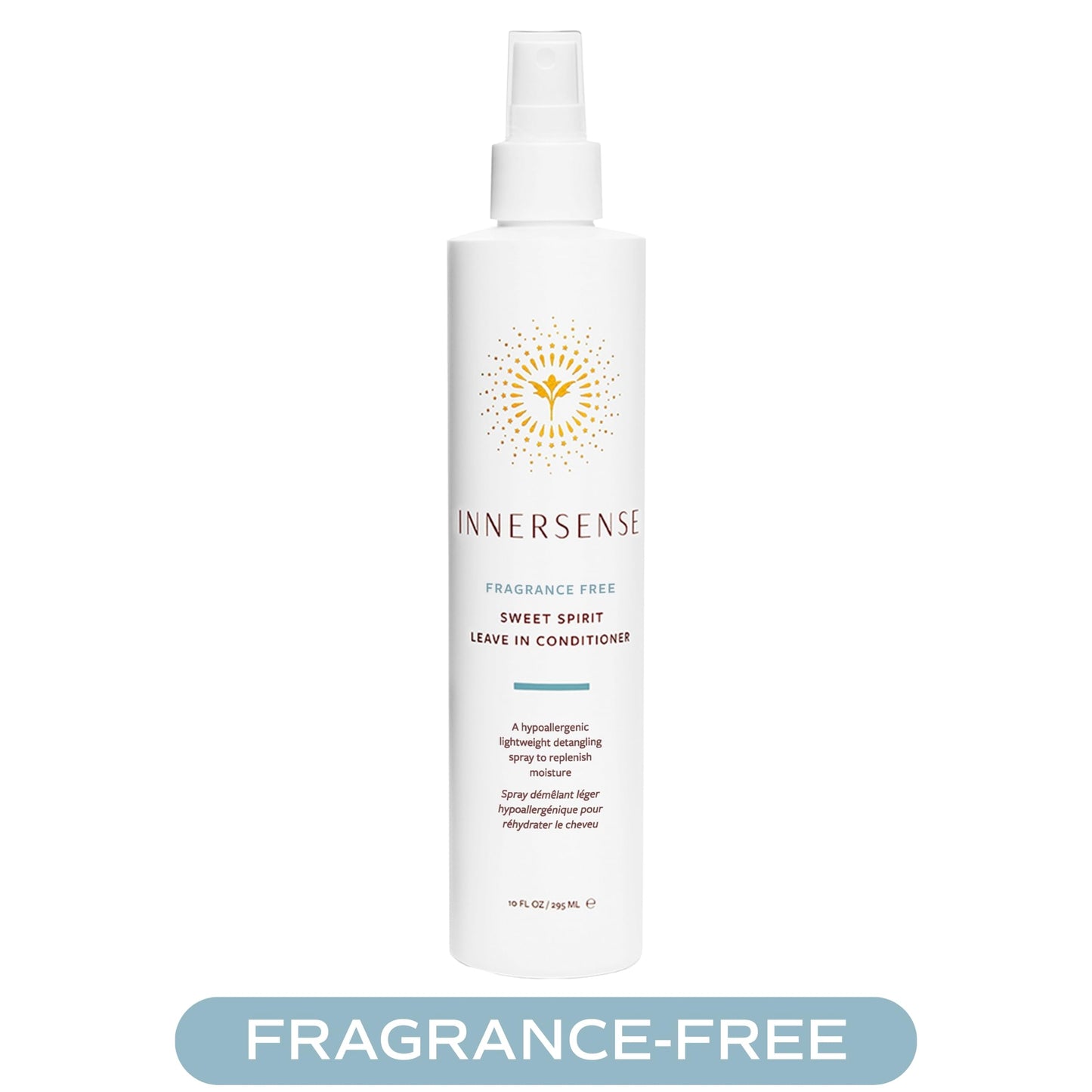 Innersense Organic Beauty - Fragrance-Free Sweet Spirit Leave-in Conditioner | Detangling, Hydrating, Smoothing | Non-Toxic, Cruelty-Free, Clean Haircare (10 fl oz)