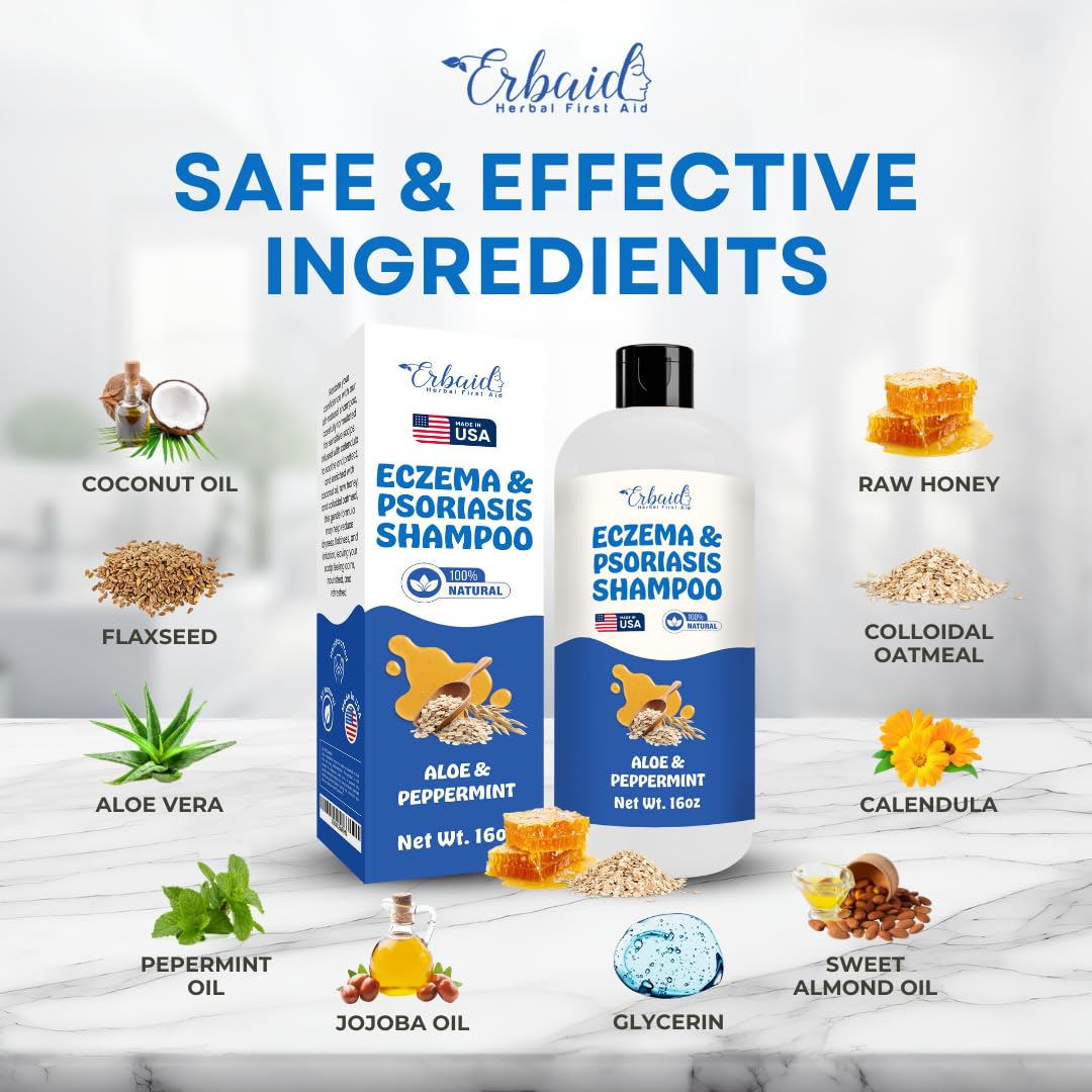 Eczema Shampoo - All-Natural Treatment for Dry, Itchy Skin | Daily Scalp Relief for Men, Women & Kids
