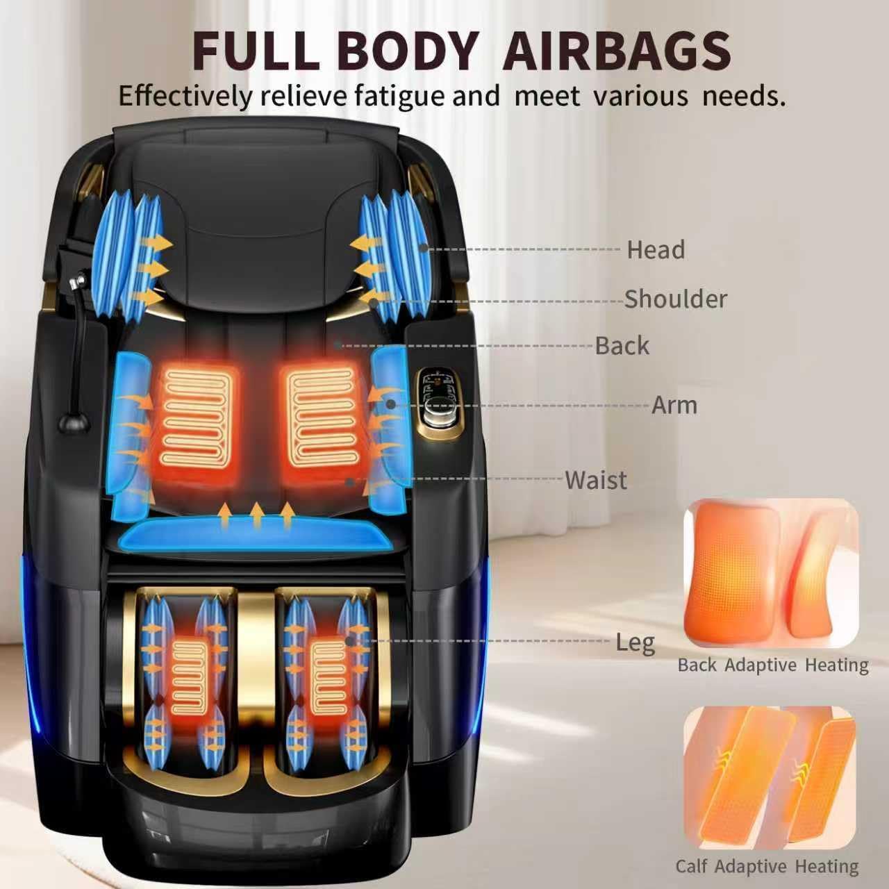 Full Body Massage Chair - 3D SL-Track Shiatsu Recliner with Heat | Zero Gravity, Airbag Massage & Calfrest Extension