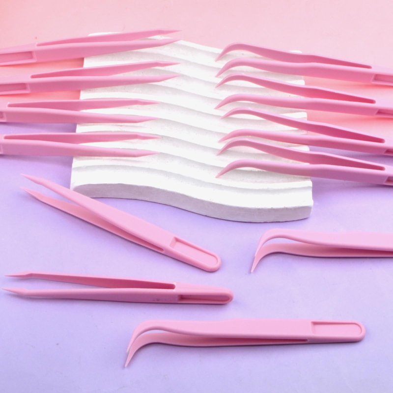 AGNURCADE 30pcs Plastic Tweezers for Crafts- Bulk Pack, Straight/Bent/Curved Tweezers Set for DIY Beads Jewelry Making Multipurpose Tweezer for Women Jewelry Making Tools for Handmade Crafts Stickers