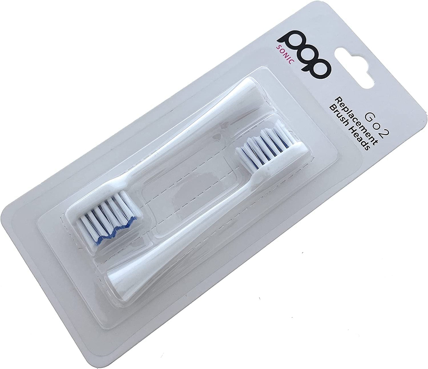 4-Pack Pop Sonic Replacement Toothbrush Heads - Compatiable w/Go Plus - Toothbrush Head w/Super Soft Dupont Tynex Nylon Bristles