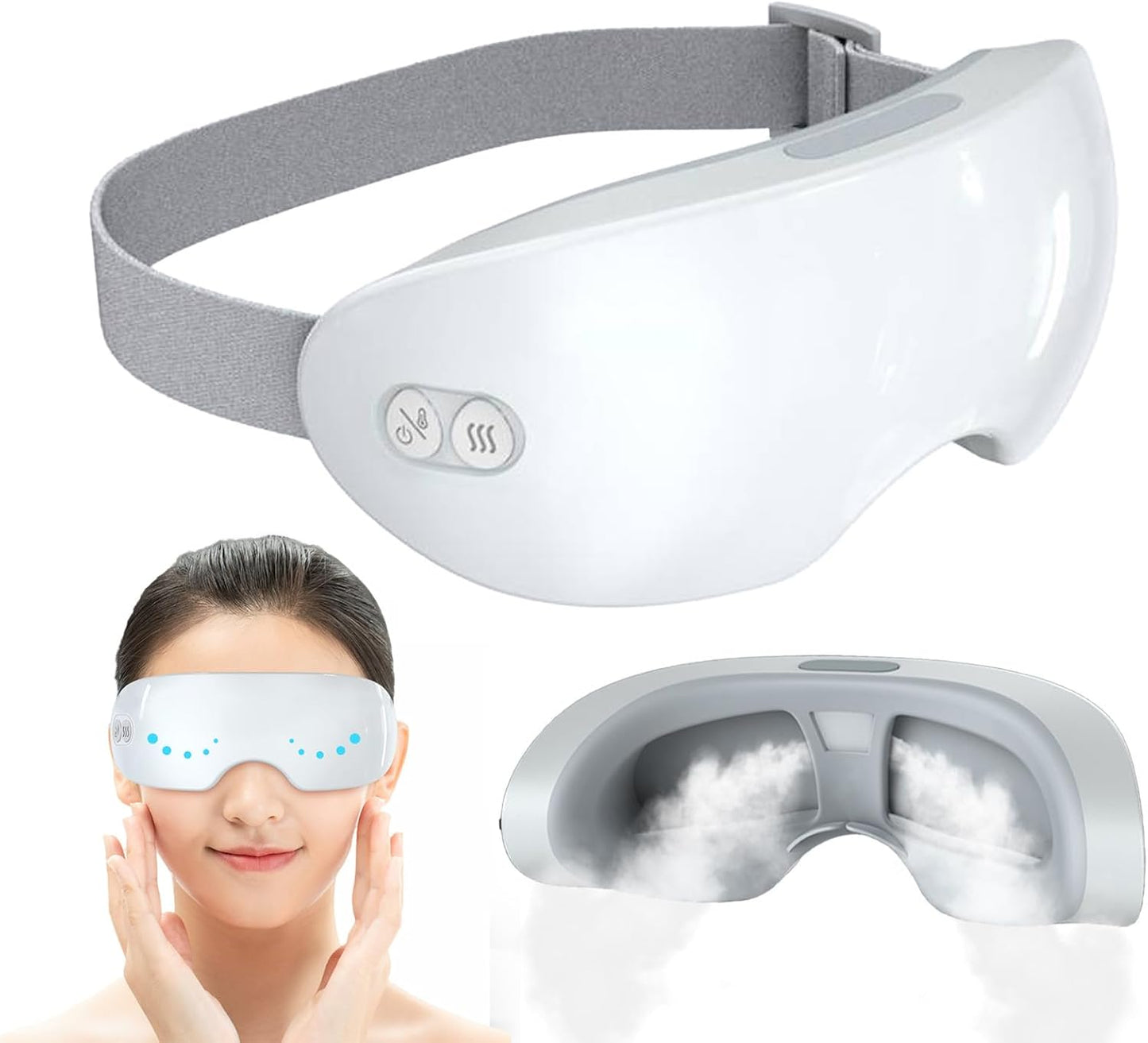 Eyes Steamer for Dry Eyes - Warm Heated Eye Mask with Adjustable Moist Heat | Perfect for Screen Time & Relaxation