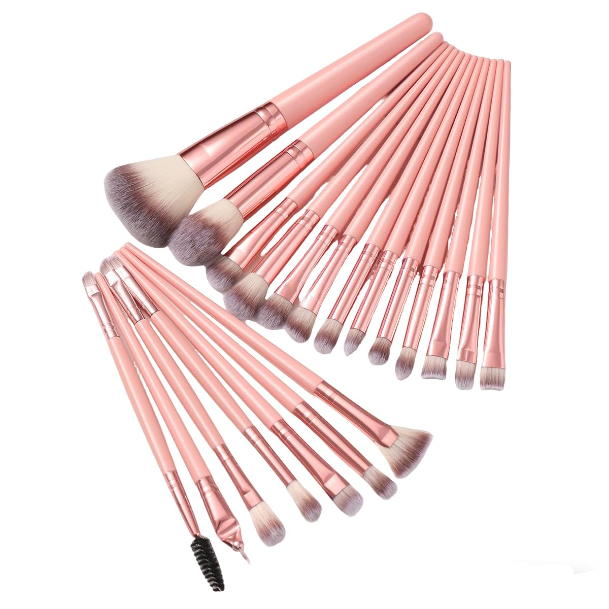 Cosmetic Makeup Brush Set - 20-Piece Eye Shadow, Eyeliner & Foundation Sponges | Purple
