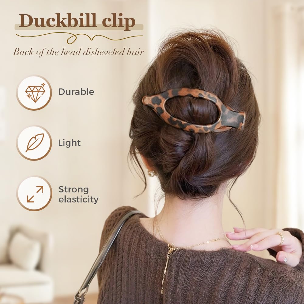 Flat Hair Clips for Women - No Slip French Claw Clips | 3-Piece Set for Thick or Thin Hair