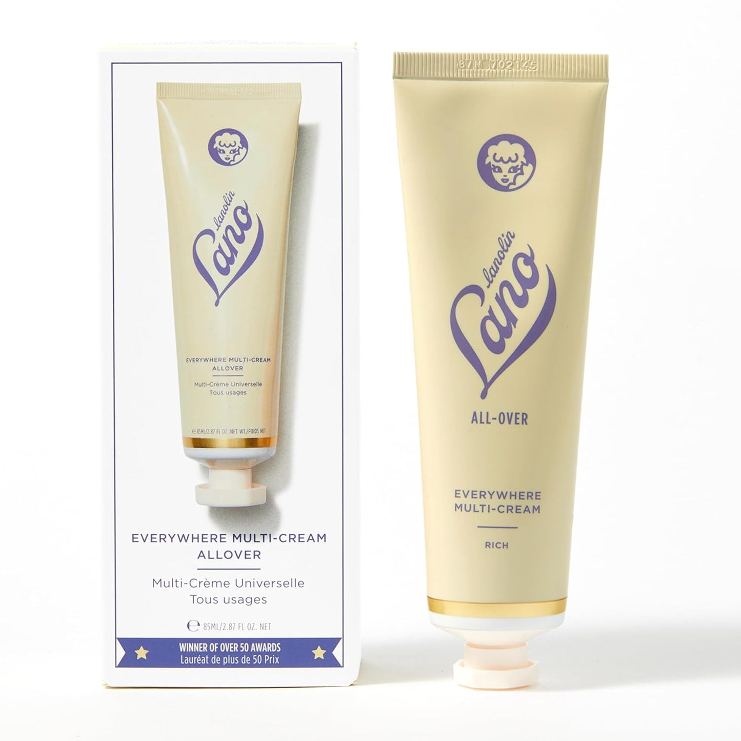 Lanolips Everywhere Cream - Ultra Hydrating Body Lotion & Face Moisturizer for Dry Skin | 85ml / 2.9oz