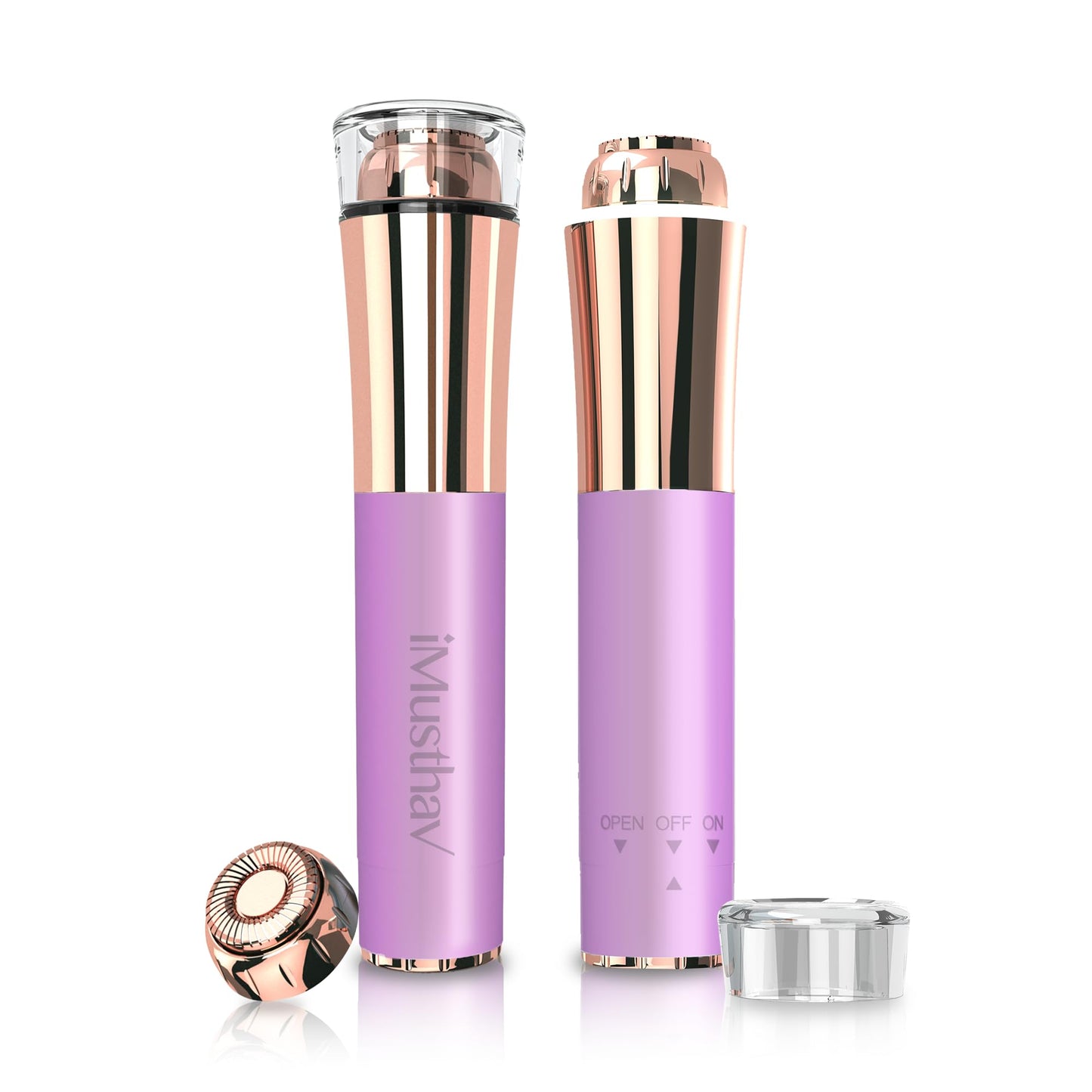 Facial Hair Removal for Women, Painless & Flawless Electric Face Hair Remover, Face Shaver Razor & Trimmer for Upper Lip, Chin & Peach Fuzz, 18K Gold-Plated / 360° LED Light/Floating Head Blade
