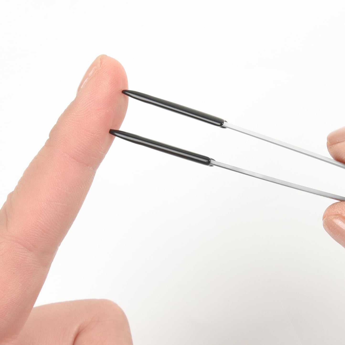 CKKAPTURE 4 Pcs Tweezers with Rubber Tips Set - PVC Coated Precision Tweezers for Crafting, Jewelry, Electronics, and Lab Work