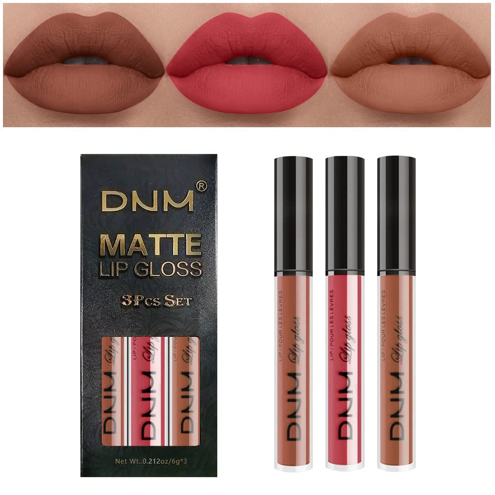Medium Brown Beige Lip Liner & Matte Lipstick Set - Vegan, Long-Lasting, Waterproof | 2 Pcs
