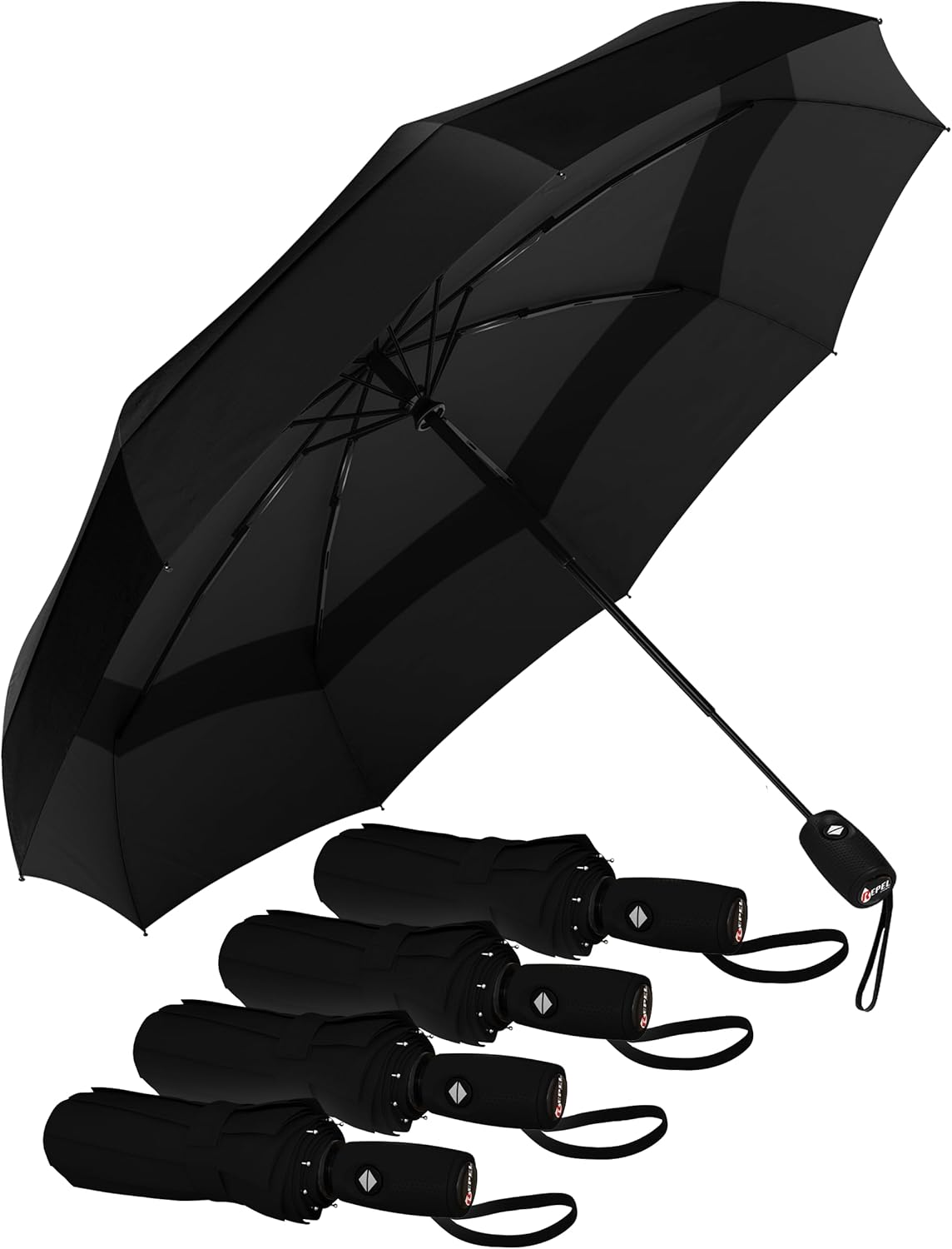 Windproof Travel Umbrella - Compact Auto Folding Design | Withstands 100MPH Winds, Durable & Lightweight for Men & Women