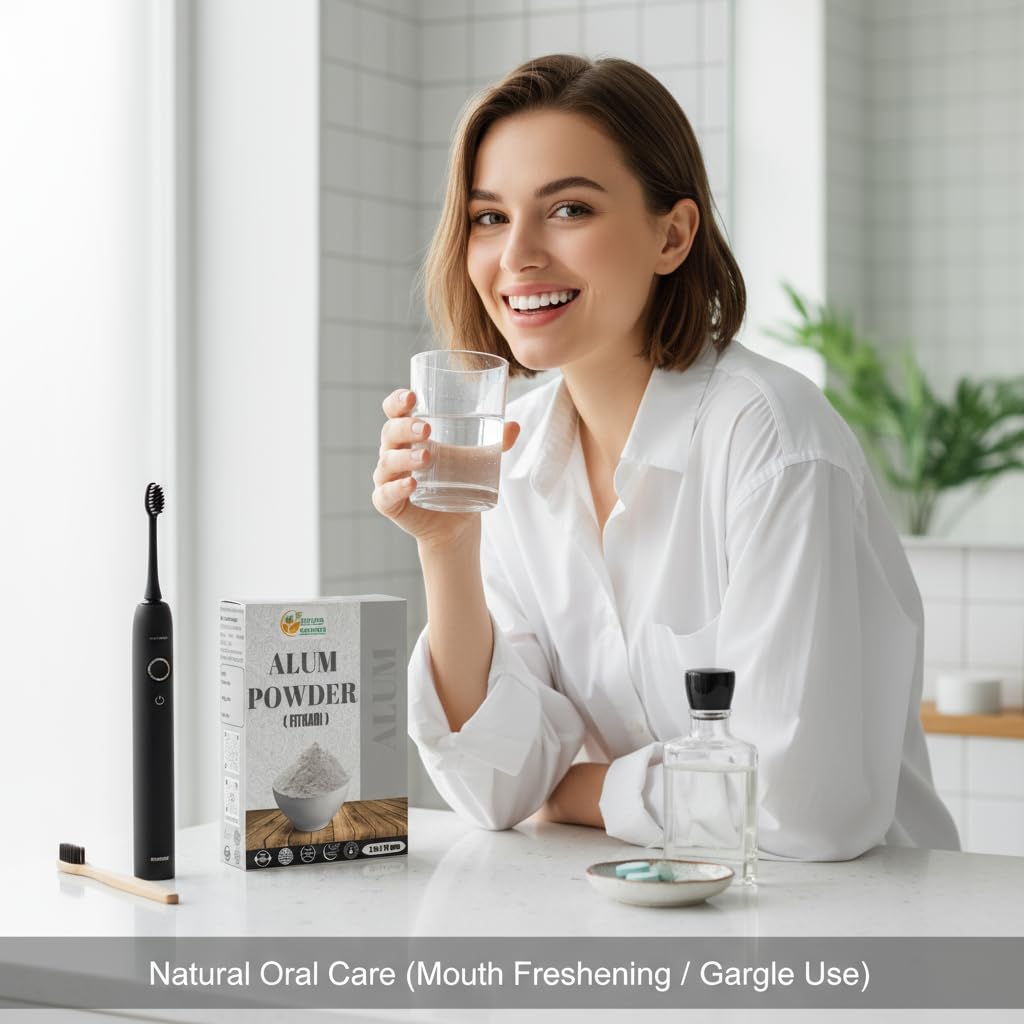 Herbs Botanica Alum Powder, Potassium Alum Fitkari Granulated Powder, Natural and Pure, 2 oz – No Additives, Multi-Use Baking & Household Essential Pure