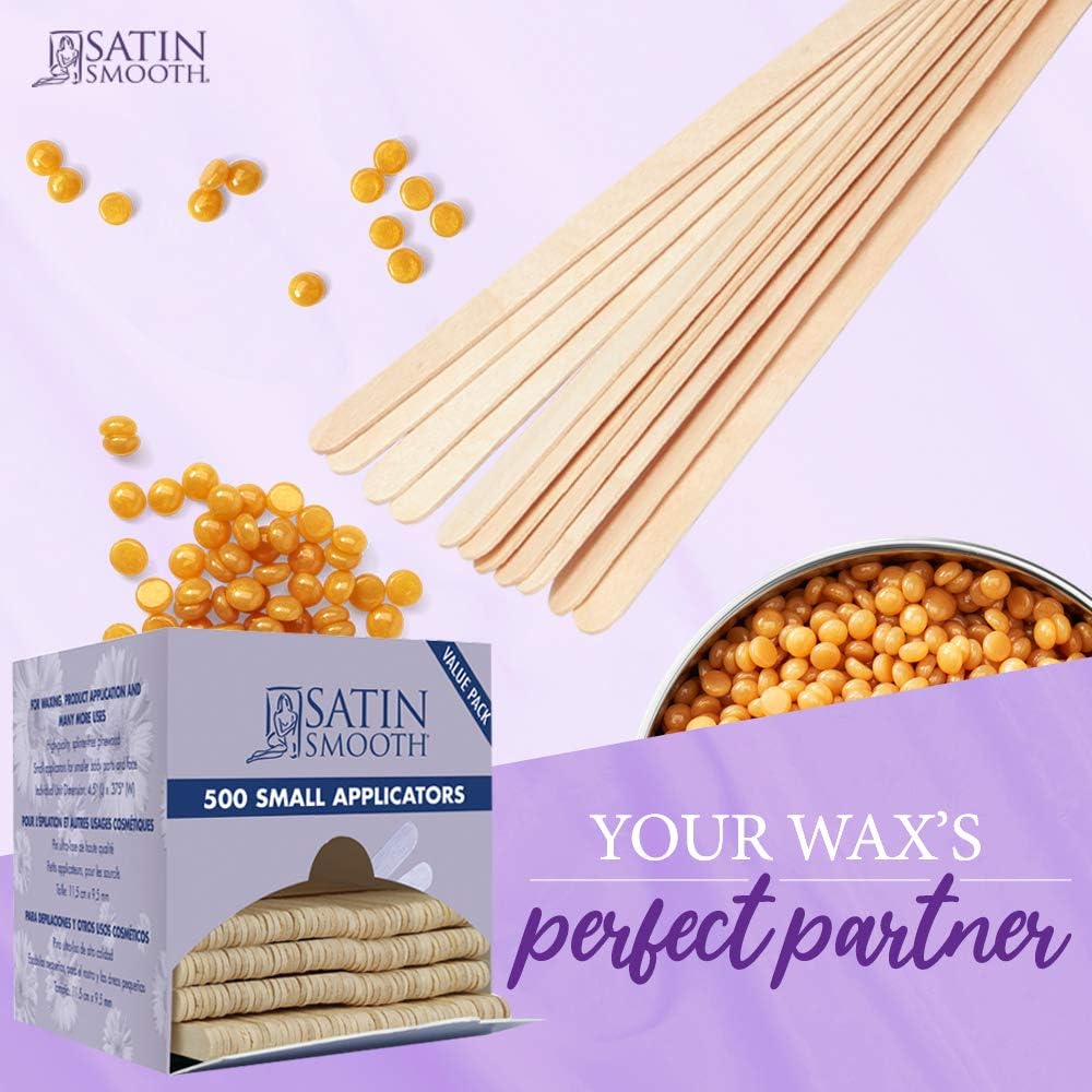 Satin Smooth Hair Waxing Small Applicators, 500 count
