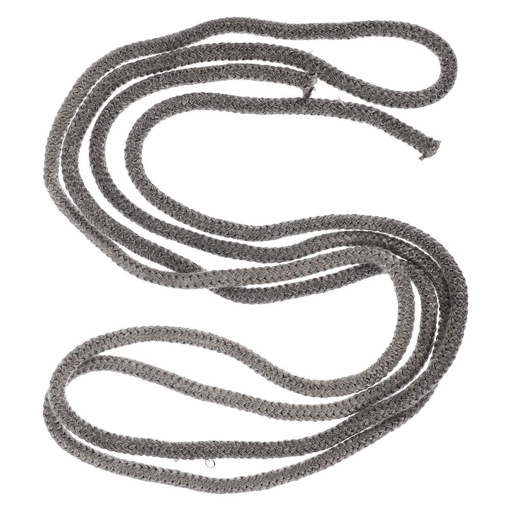 POPETPOP Wood Stove Gasket 98"x0.4" Graphite-Impregnated Fiberglass Rope Seal Kit – High-Temp Door Seal for Woodstoves & Fireplaces, Grey