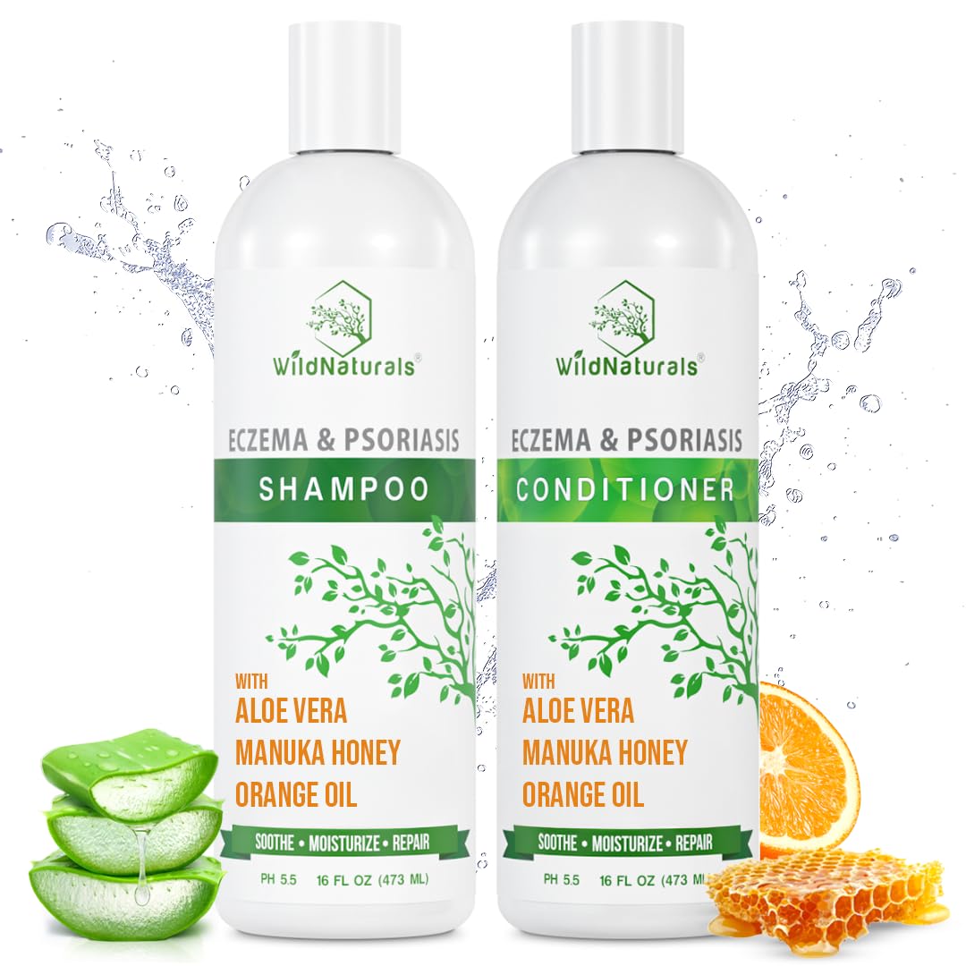 Eczema Psoriasis Shampoo & Conditioner Set | Anti-Dandruff Treatment for Dry Scalp & Itchy Hair