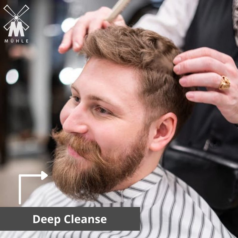 MÜHLE Beard Shampoo, 200ml | Fresh Bergamot & Cedarwood Fragrance | Plant Based Ingredients | Natural Beard Care Shampoo | Perfect for Everyday Use | Luxury Beard Wash for Men