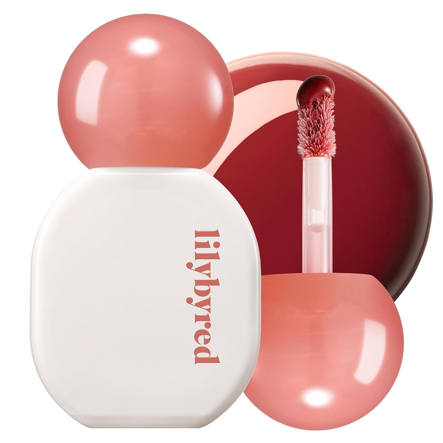 Lilybyred Sugar Wrapping Tint Gloss - Korean Lip Stain, Ceramide-Infused, Lightweight & Non-Sticky | 0.21 oz, 01 Peach Syrup