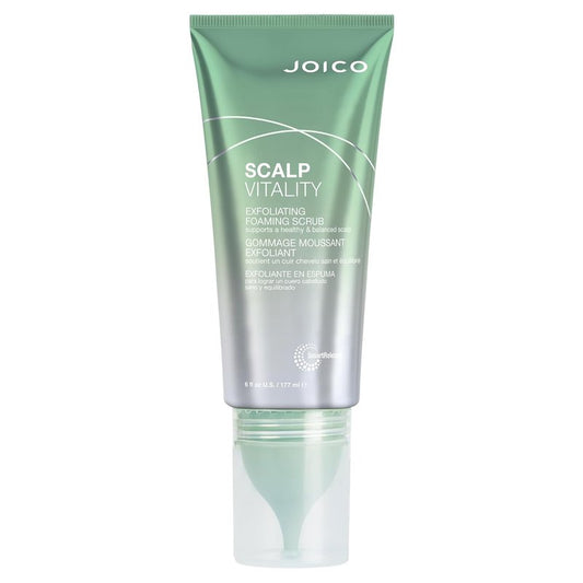 Joico Scalp Vitality Exfoliating Foaming Scrub - Healthy Scalp Support | Removes Oil & Buildup | 6 Fl Oz