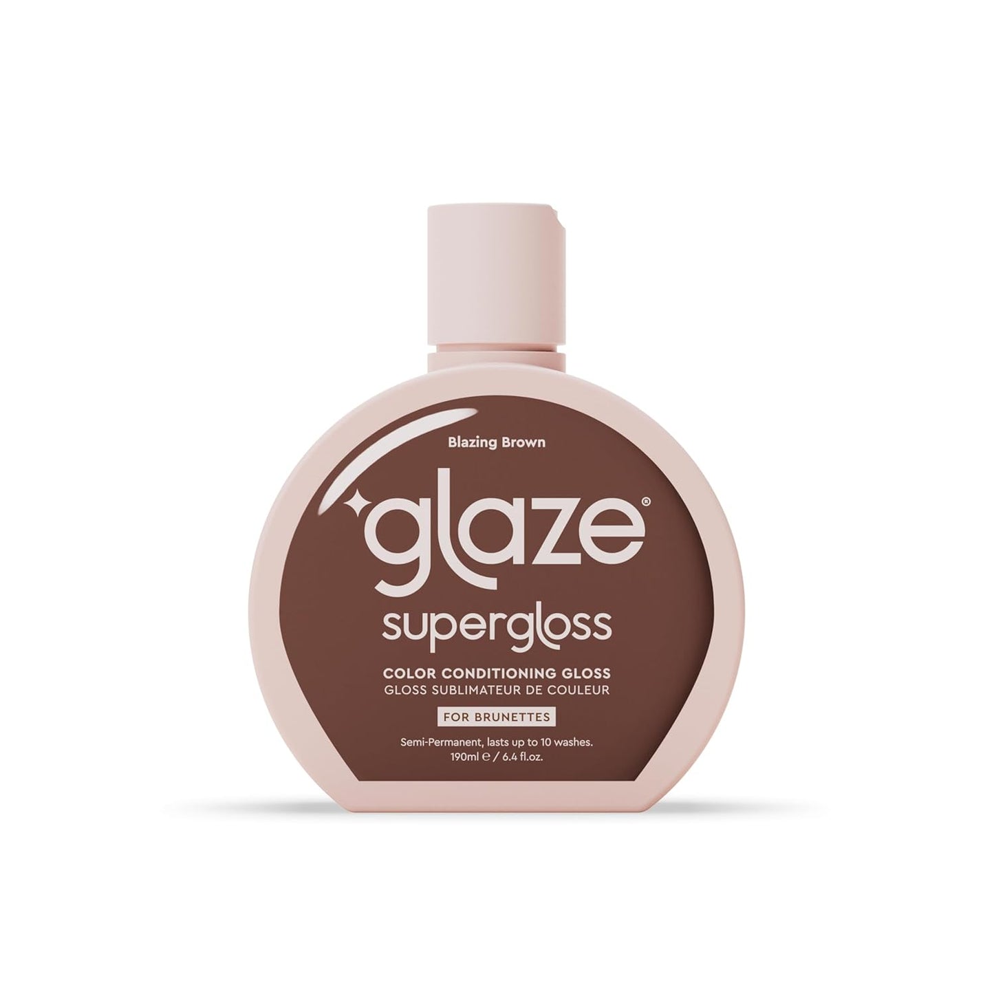 Supergloss Color Conditioning Hair Gloss - Hydrating Semi-Permanent Shine for Medium to Dark Brown Hair - 6.4 Fl Oz | Blazing Brown