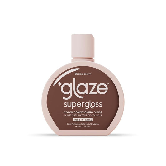 Supergloss Color Conditioning Hair Gloss - Hydrating Semi-Permanent Shine for Medium to Dark Brown Hair - 6.4 Fl Oz | Blazing Brown