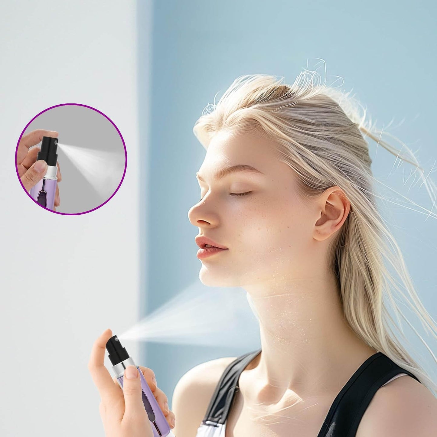 Mini Perfume Atomizer Travel Spray - Refillable Scent Pump Case | 10 Pack, 5ml Each