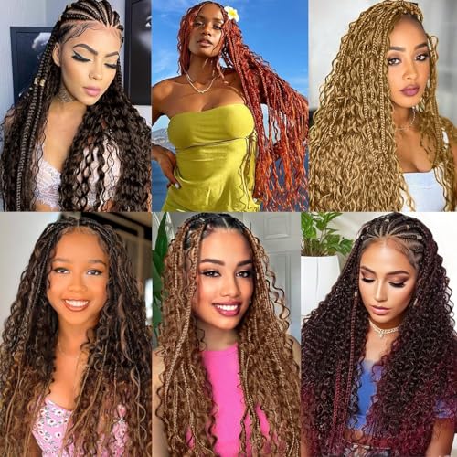 EBORAY Ocean Wave Crochet Braiding Hair - 24 Inch, 2 Packs, Synthetic Curly Extensions for Black Women