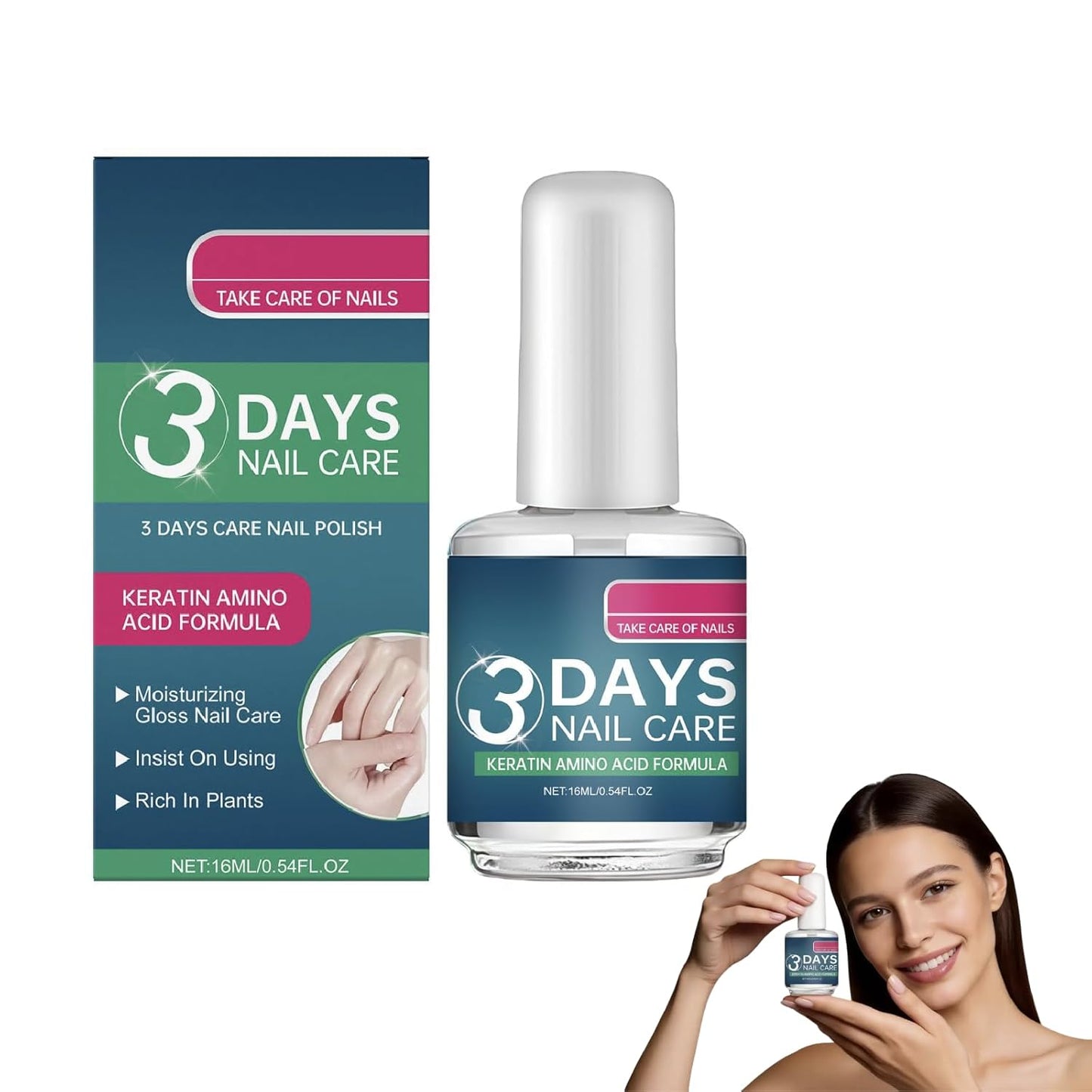 Keratin Nail Strengthener Oil - Repair Weak & Brittle Nails | Fast-Absorbing Treatment with Amino Acids, Aloe & Lavender