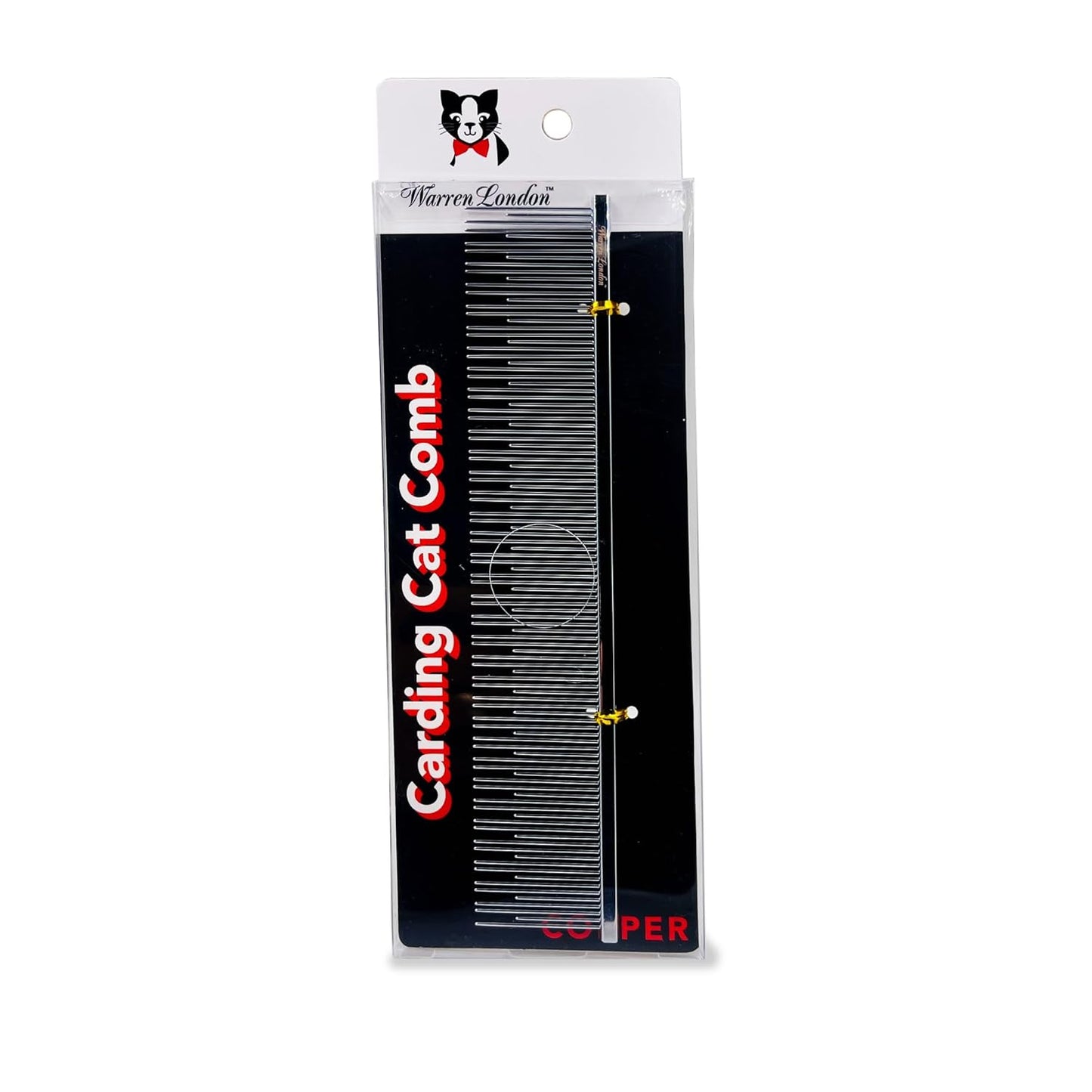 Warren London Cat Grooming Comb - 9" Copper DeMatter Pro Max | Gentle Detangler for Long, Thick Coats