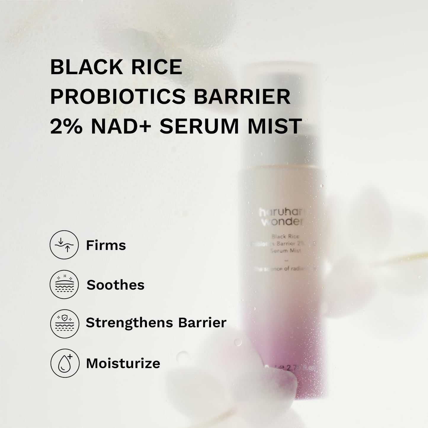 Black Rice Probiotics Serum Mist - Hydrating & Plumping for Sensitive Skin | 2.70 fl. oz | Vegan Korean Skincare