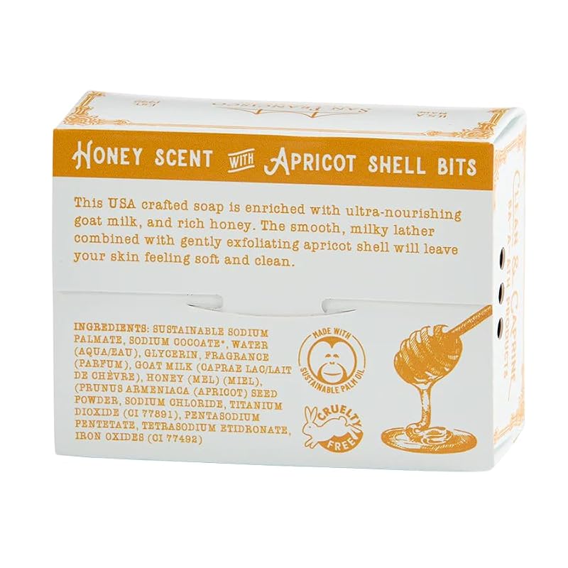 San Francisco Soap Company Goat Milk Honey Bar - Nourishing Natural Bath Soap