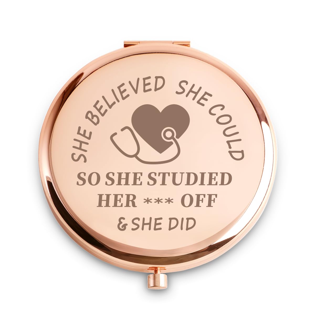 Personalized Compact Mirror for Nurses | Inspirational Gift for Nursing Students - Perfect for Graduation, Christmas, or Secret Santa