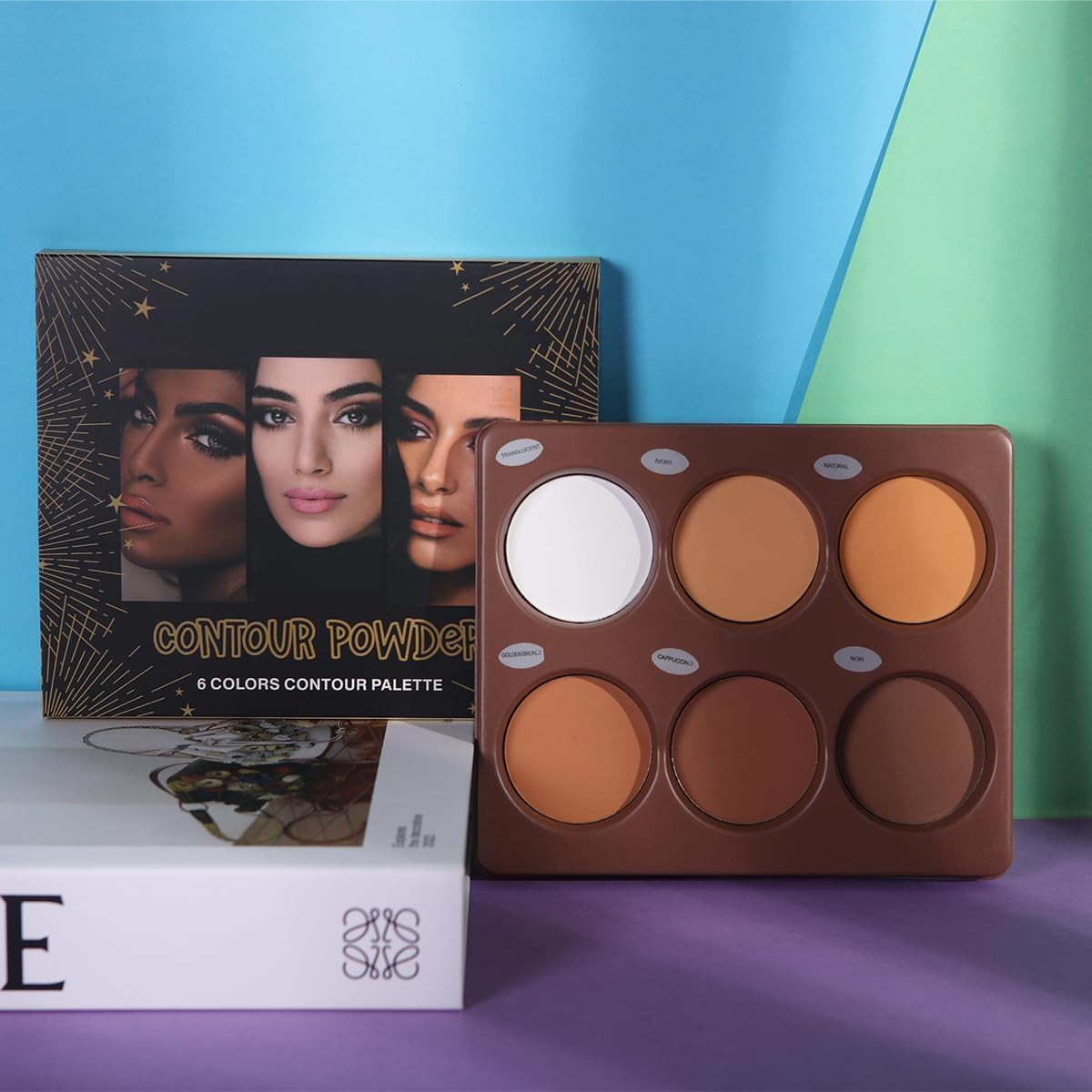 Katiluxiya 6 Colours Contour Palette, Makeup Contour Palette Powder Light to Dark, Makeup Palette Contour Kit, Highly Pigmented Matte Colours for Contour and Highlighting Makeup Contour Palette. (01)