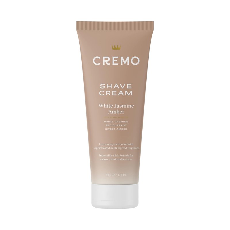 Cremo Women’s Shaving Cream Sensitive Skin, Moisturizing, White Jasmine Amber, Ultra-Slick Shave Cream for Women, Fights Nicks, Cuts and Razor Burn, 6 Fl Oz
