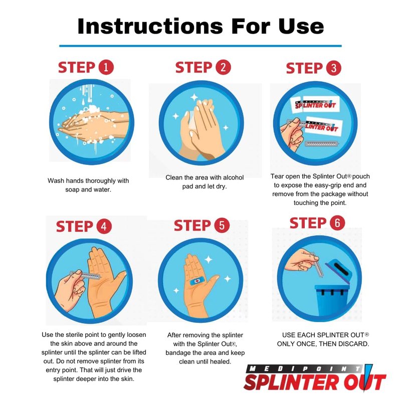 Medipoint Splinter Out Splinter Remover, 20 Count