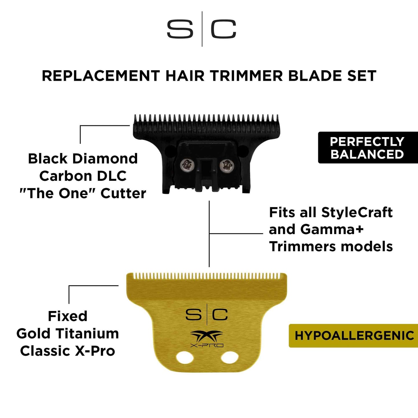 Stylecraft Flex Professional Modular Super-Torque Motor Cordless Hair Trimmer with 3 Modular Body Lids