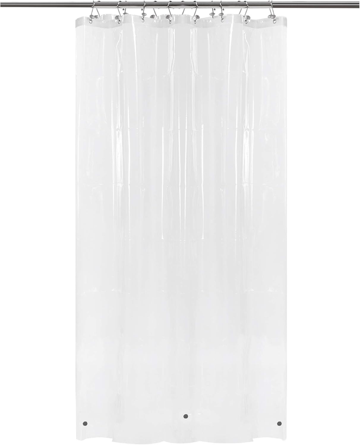 Clear Plastic Shower Liner - Premium Waterproof PEVA Curtain with Rustproof Grommets & 3 Magnets | Standard Size