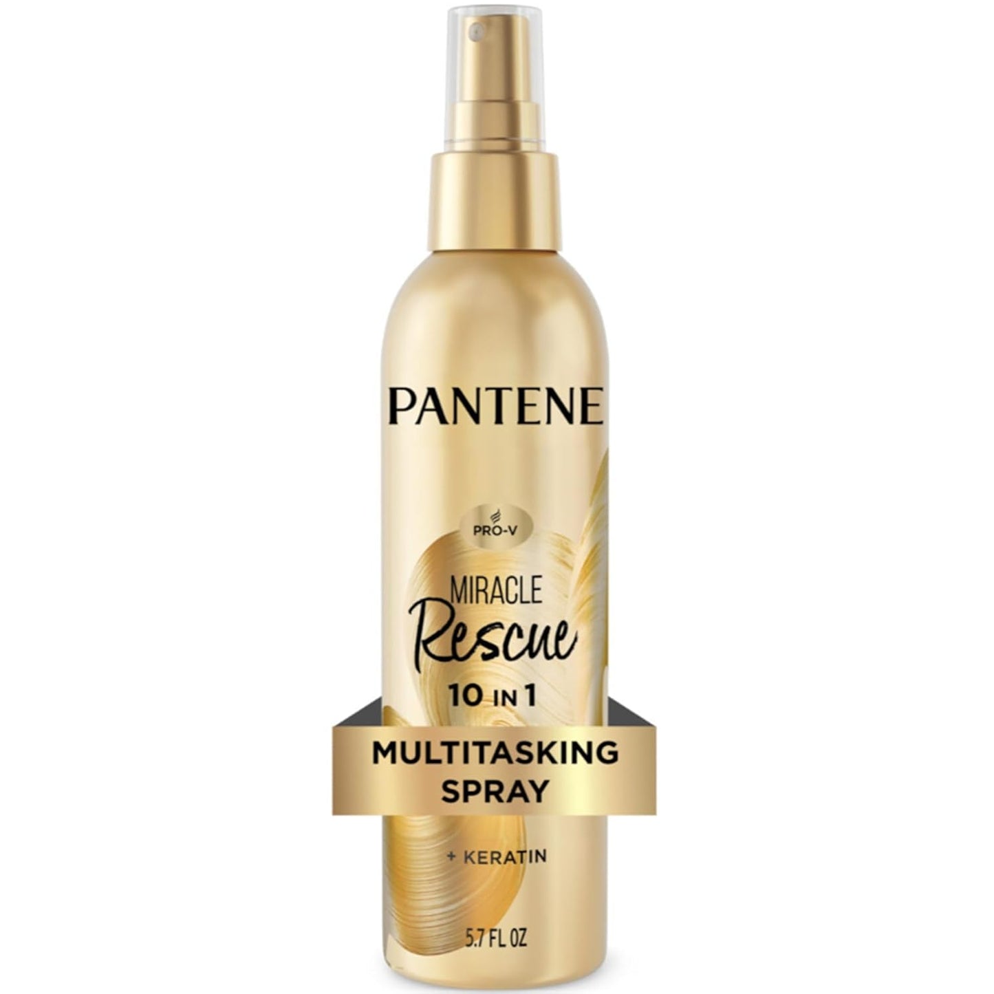 Pantene Miracle Rescue 10-in-1 Multitasking Spray - Heat Protection & Detangler for Damaged Hair | 5.7 oz