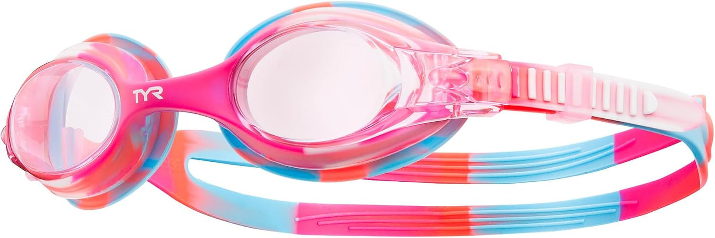 Swimple Tie-Dye Kids' Swim Goggles - Comfortable Fit & UV Protection | Adjustable Strap