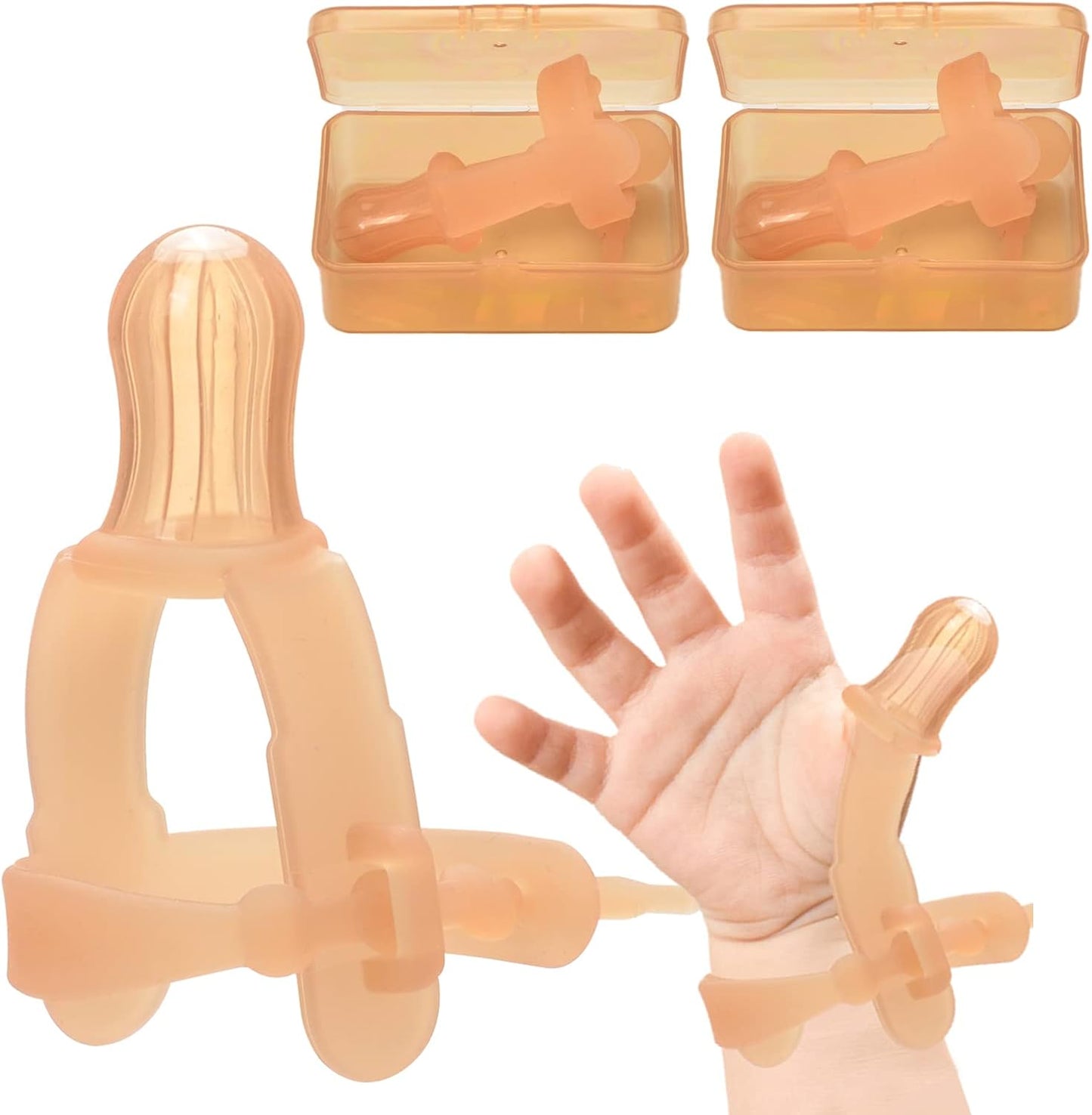 Thumb Sucking Stop for Kids | Adjustable Silicone Thumb Guard Treatment Kit - Fits 0.5-0.7" Thumbs, 1.6-1.95" Wrists