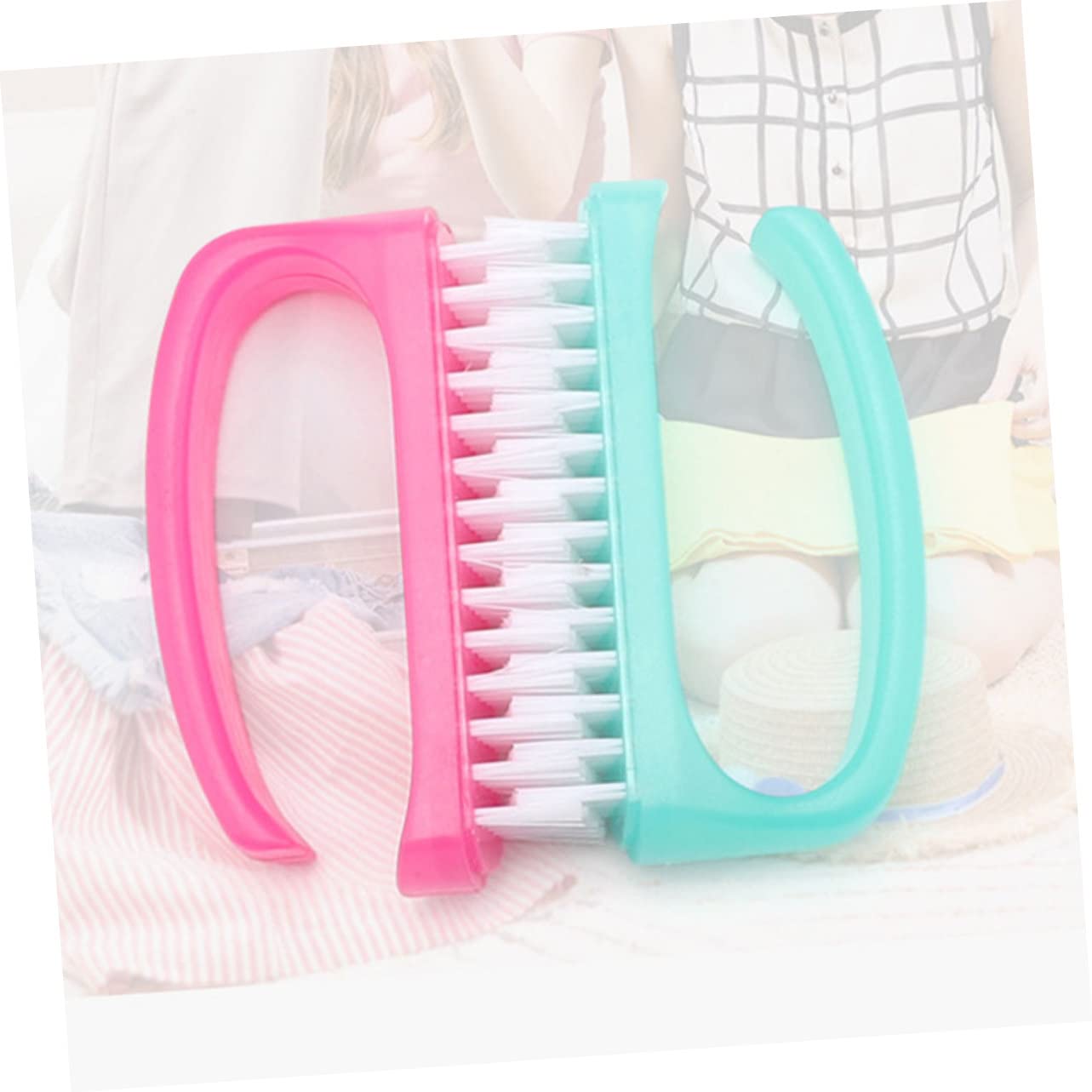 FRCOLOR 4Pcs Nail Cleaning Brush Durable Fingernail Brush for Manicure Dust Removal Soft Bristles for Gentle Nail Care Selection Essential Random Color