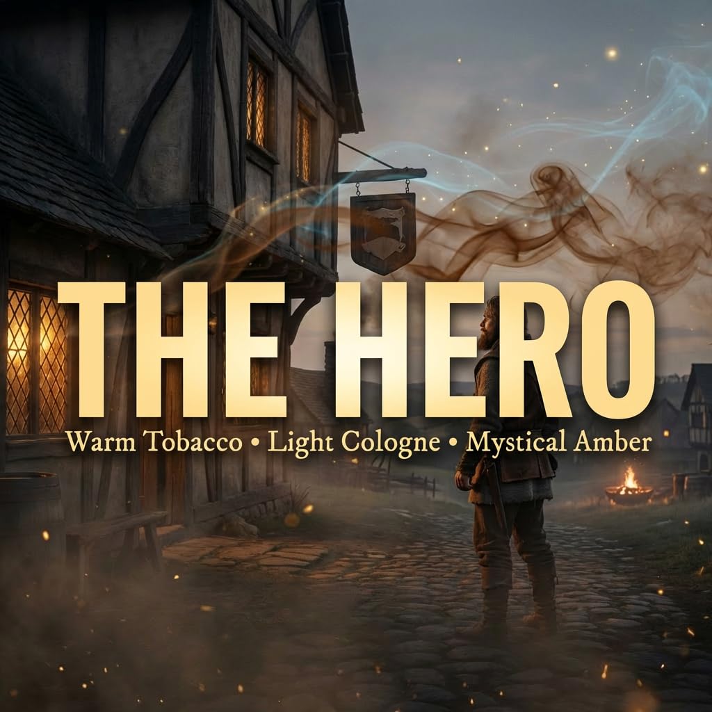 Fable Beard Co. Beard Balm - The Hero, Warm Tobacco, Light Cologne, & Mystical Amber, Natural Beard Balm for Men with Jojoba & Argan Oils, Beard Conditioner, Made in USA (2 Fl Oz)