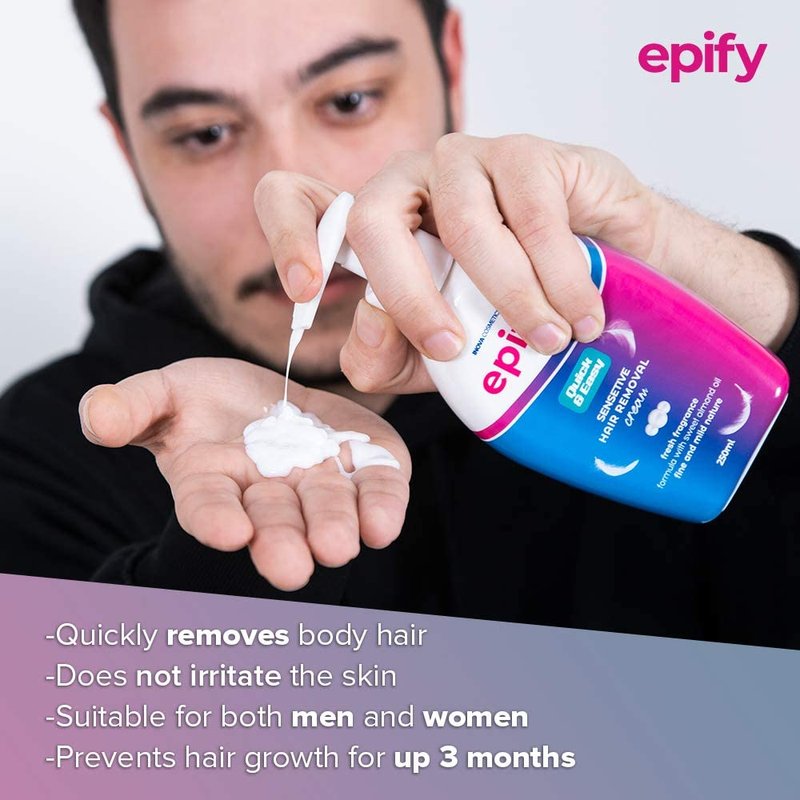Epify Intimate Hair Removal Cream for Men and Women - Pubic, Bikini & Sensitive Areas (Pack of 6)