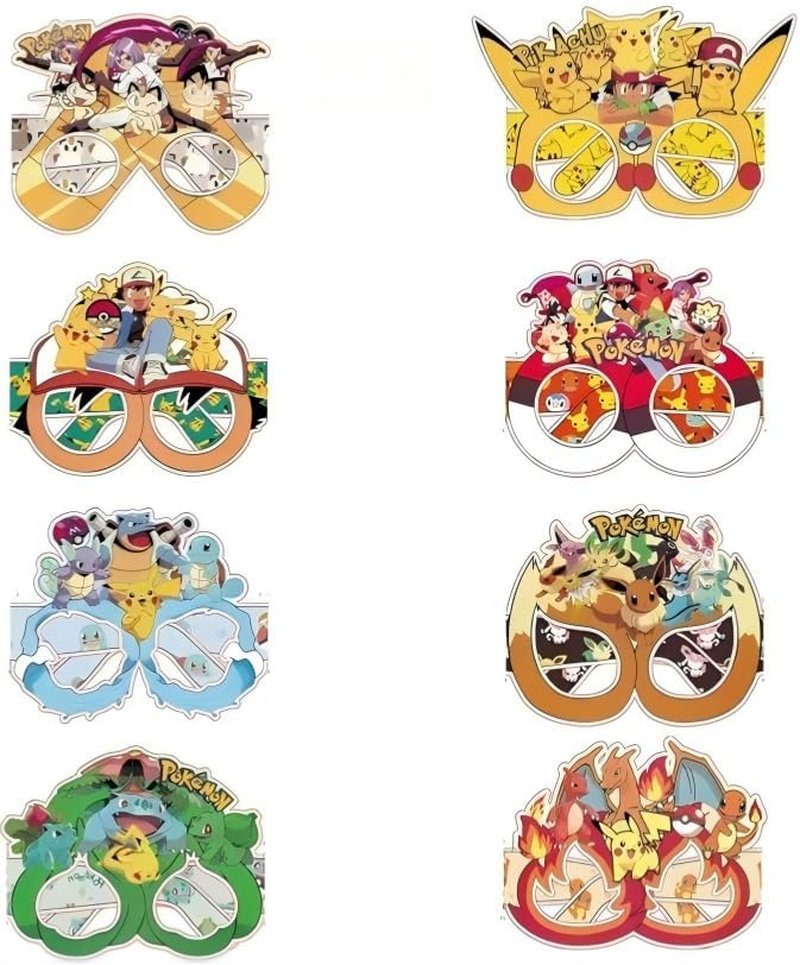 Cartoon Themed Party Set - 16Pcs Decorative Glasses for Cosplay | Perfect for Birthday Parties & Gifts