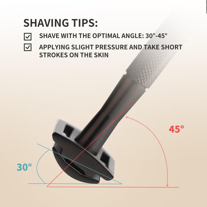 Gearhub Butterfly Double Edge Safety Razor Reusable Stainless Metal Wet Shaving Razor with 10 Swedish Platinum Blades for Men Women Barber Bikini Armpit Hair, Silver GR179